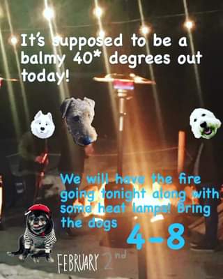 Come hang out with your dog tonight! We will be keeping it warm outside.  #letth